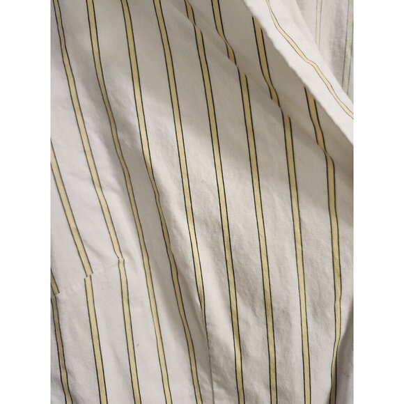 Womens New York Company Yellow Stripe Casual Button Down Blouse Shirt Medium - Picture 2 of 8